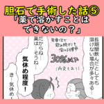 胆石で手術した話⑤「薬で溶かすことはできないの？」