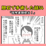 胆石で手術した話54「保険書類を提出！」